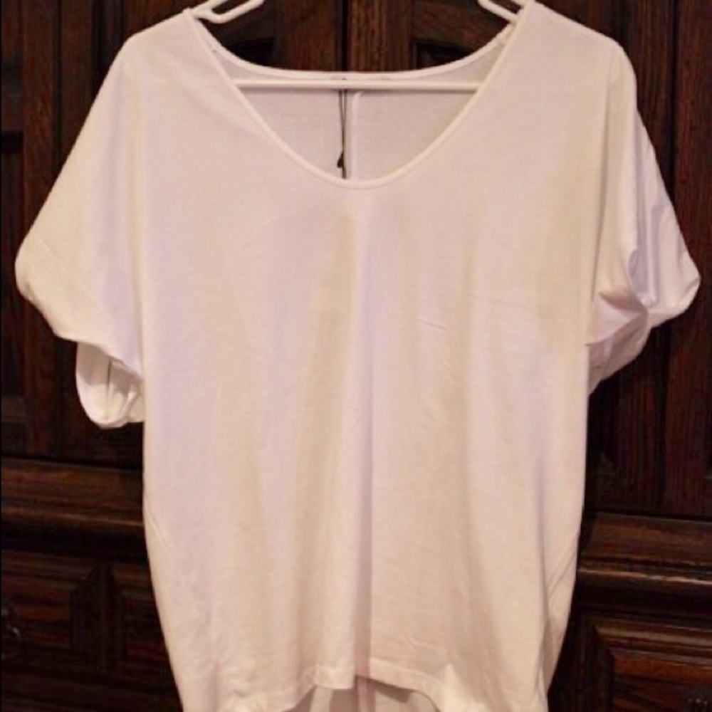 Zara puff sleeve tee shirt.